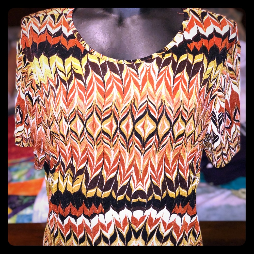 Colorful shirt/ very flattering perfect work shirt